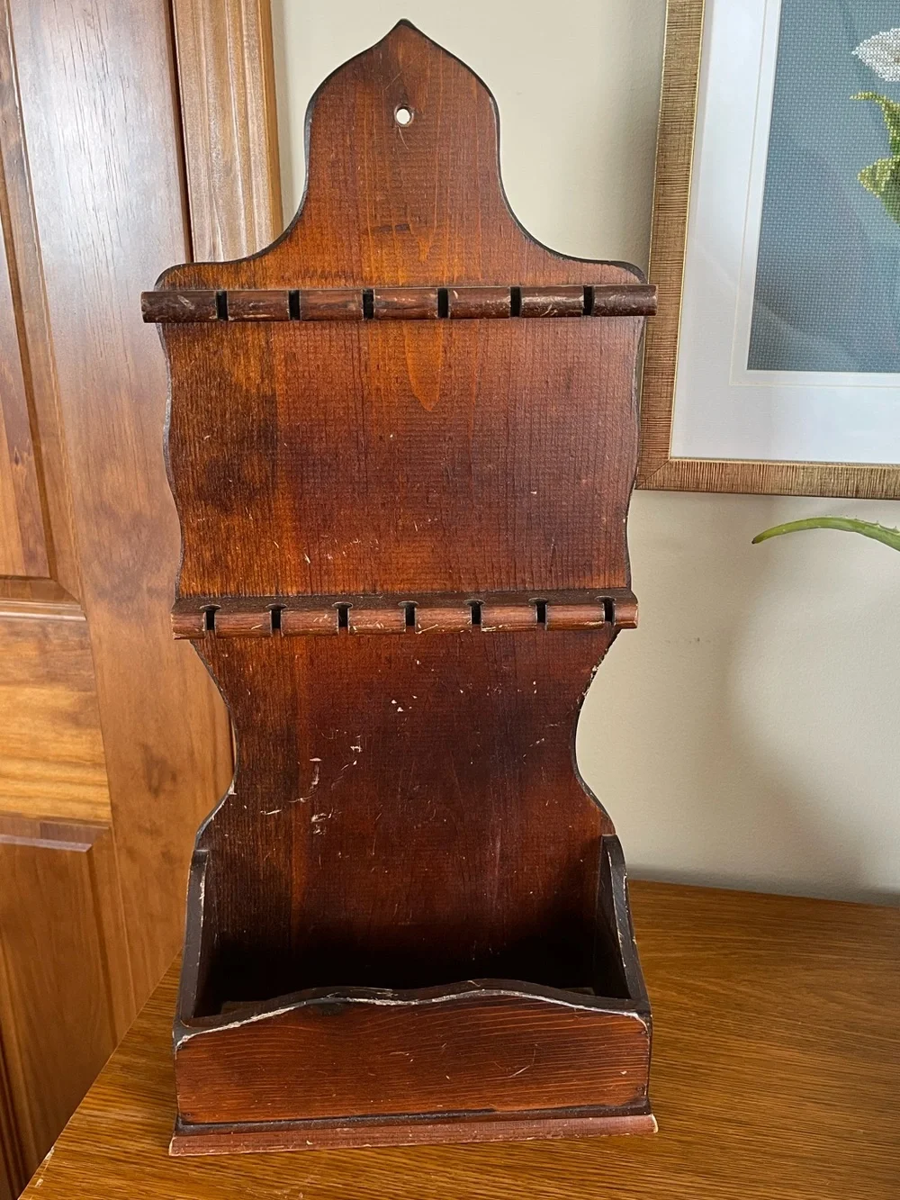 Vintage Wooden Wall Organizer
